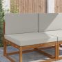 Lauko sofa pagalvėlė 2 pcs Pilka Poliesteris