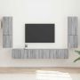 TV spintelių komplektas 4 pcs Pilkas Sonoma Apdirbta mediena