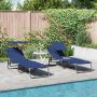 Sulankstomas gultas 2 pcs Mėlyna 190 x 57 x 81 cm Oksfordas