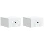 Sieninis naktinis staliukas 2 pcs Balta 33 x 34,5 x 20 cm
