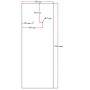 Dušo kabinos galinis stiklas juodas veidrodinis 530x1826 mm 5.33