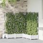 Sodo vazonas 5 pcs Balta 120 x 120 x 125,5 cm Plienas