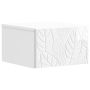 Sieninis naktinis staliukas Itin blizgi balta 49 x 34,5 x 20 cm