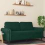 Dvivietė sofa, tamsiai žalios spalvos, 140cm, aksomas