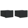 Sieninis naktinis staliukas 2 pcs Juoda 33 x 34,5 x 24 cm