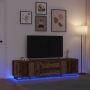 Televizoriaus spintelė su LED, medienos, 193,5x41x50 cm