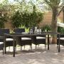 Sodo stalas Juoda 200 x 80 x 73 cm metalas