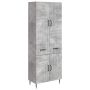 Spintelė 2 pcs Betono pilka 66 x 34,5 x 89,5 cm