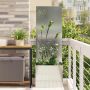 Sodo privatumo ekranas „Fretwork“ Sidabro 50 x 140 cm