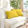 Sofa Pagalvės 2 pcs Šviesi geltona 60 x 40 cm audinys