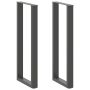 Baro stalo kojos, U formos, 2 vnt., antracito spalvos, 40x(110-111) cm, plienas