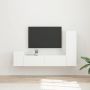 TV spintelių komplektas 4 pcs Balta Apdirbta mediena