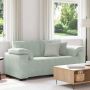 Dvivietė sofa, šviesiai pilka, 180x77x82 cm, aksomas