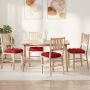 Sėdynių pagalvėlės 4 pcs Raudona 45 x 45 x 12 cm audinys