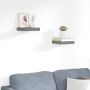 Pakabinamos lentynos, 2vnt., pilkos, 23x23,5x3,8cm, MDF