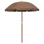 Sodo skėtis nuo saulės su plieniniu stulpu, taupe, 180cm