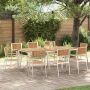 Sodo Kėdė 8 pcs Ruda 56 x 54,5 x 87 cm Kieto teka medžio