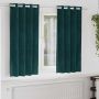 Užtemdymo užuolaidos 2 pcs Tamsiai žalia 140 x 175 cm Aksomas
