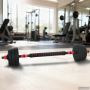 2-in-1 hantelių ir štangos rinkinys 30kg Juoda ir raudona