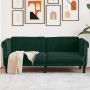 Dvivietė sofa, tamsiai žalios spalvos, aksomas