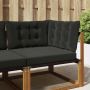 Lauko sofa pagalvėlė 3 pcs Juodas Poliesteris
