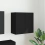 TV sieninė spintelė Juoda 59,5 x 31 x 60 cm Apdirbta mediena