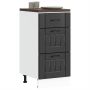 Virtuvės spintelė, „Lucca“, juoda, inžinerinė mediena