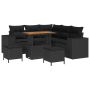 Sodo Sofų Rinkinys su pagalve 8 pcs Juoda poliratanas