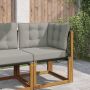 Lauko sofa pagalvėlė 3 pcs Pilka Poliesteris
