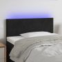 Galvūgalis su LED, juodos spalvos, 80x5x78/88cm, aksomas