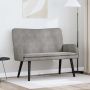 Dviejų vietų sofa Šviesiai pilka 115 x 61 x 87 cm Aksomas