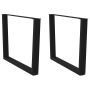 Valgomojo stalo kojos, V formos, 2 vnt., juodos, 100x(72-73,3) cm, plienas