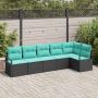 Sofos komplektas 6 pcs Juoda poliratanas