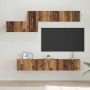 TV spintelių komplektas 7 pcs Senovinis medis Apdirbta mediena