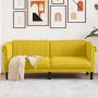 Dvivietė sofa, geltonos spalvos, aksomas