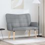 Dviejų vietų sofa Šviesiai pilka 115 x 61 x 87 cm audinys