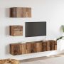 TV spintelių komplektas 3 pcs Senovinis medis Apdirbta mediena