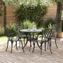 Sodo valgomojo komplektas 5 pcs Juoda Aliuminis