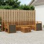 Lauko sofos komplektas 8 pcs Natūrali Kietos akacijos mediena