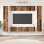 TV spintelių komplektas 10 pcs Senovinis medis Apdirbta mediena