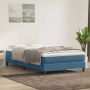 Box Spring Lova be čiužinio Tamsiai mėlyna 120x220 cm aksomas