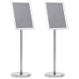Plakato stendai 2 pcs Sidabro 32.7 x 24 x 108 cm Aliuminis