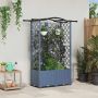 Pakeltas lovas su trelėmis ir stogu Pilka 122 x 40 x 141 cm PP