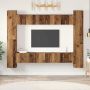 TV spintelių komplektas 10 pcs Senovinis medis Apdirbta mediena