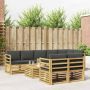 Lauko sofos komplektas 8 pcs Balta ir antracito 59 x 59 x 37 cm