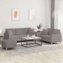 Sofos komplektas su pagalvėmis, 3 dalių, taupe, audinys