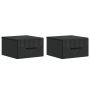 Sieninis naktinis staliukas 2 pcs Juoda 34,5 x 33 x 20 cm