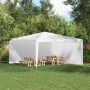Šventinės palapinės šoninė siena 2 pcs Balta 400 x 195 cm