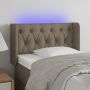 Galvūgalis su LED, taupe spalvos, 83x16x78/88cm, audinys