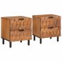 Šalia lovos spintelė su stalčių 2 pcs Ruda 40 x 33 x 46 cm